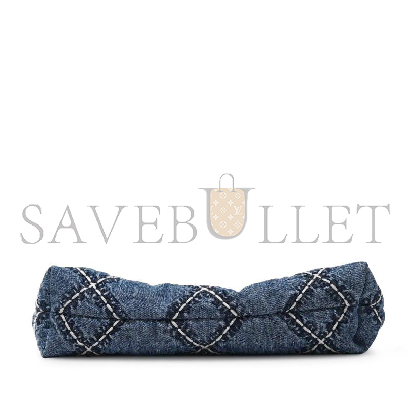 CHANEL MASTER DENIM QUILTED STITCHED SMALL CHANEL 22 BLUE AS3260 (37*35*7cm)
